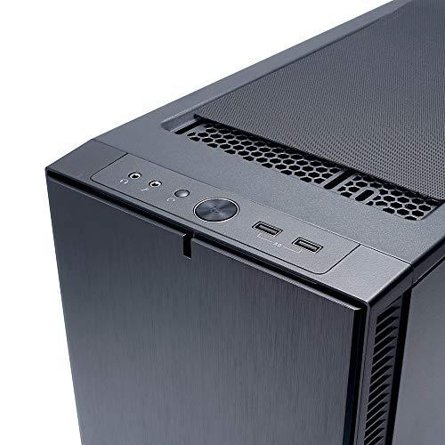 Fractal Design Define C ATX Mid-Tower Gaming Cabinet Case with Two Pre-Installed Dynamic X2 GP-12 Fans and Easy Clean Filters (FD-CA-DEF-C-BK), Black