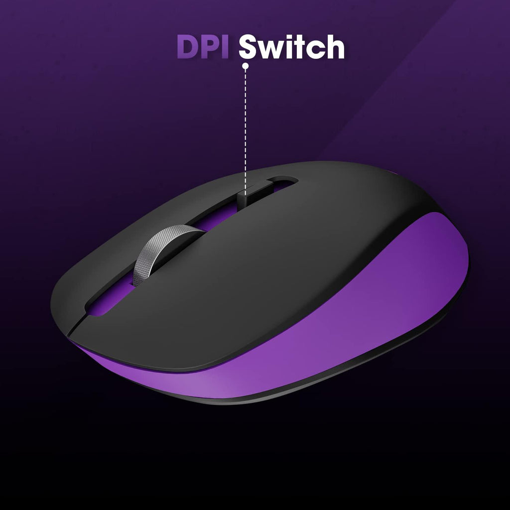 ZEBRONICS DC Joker Edition Jaguar Silent Wireless Mouse for Computer, Laptop with 1600 DPI max, Switch Control, Power ON/Off, Plug & Play Usage, 2.4GHz Nano Receiver and Lightweight