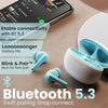 Boult Audio W20 Truly Wireless in Ear Earbuds with 35H Playtime, Zen™ ENC Mic, 45ms Low Latency, 13mm Bass Drivers, Type-C Fast Charging, Made in India, Touch Control, IPX5 ear buds TWS (Glacier Blue)