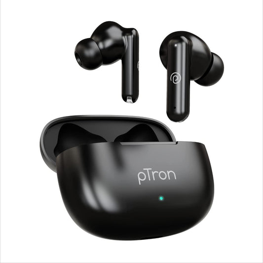 pTron Bassbuds Air in-Ear TWS Earbuds with 13mm Driver for Immersive Sound, 32Hrs Playtime, Clear Calls, Bluetooth V5.1, Touch Control, TypeC Fast Charging, Voice Assist & IPX4 Water Resistant - Triveni World