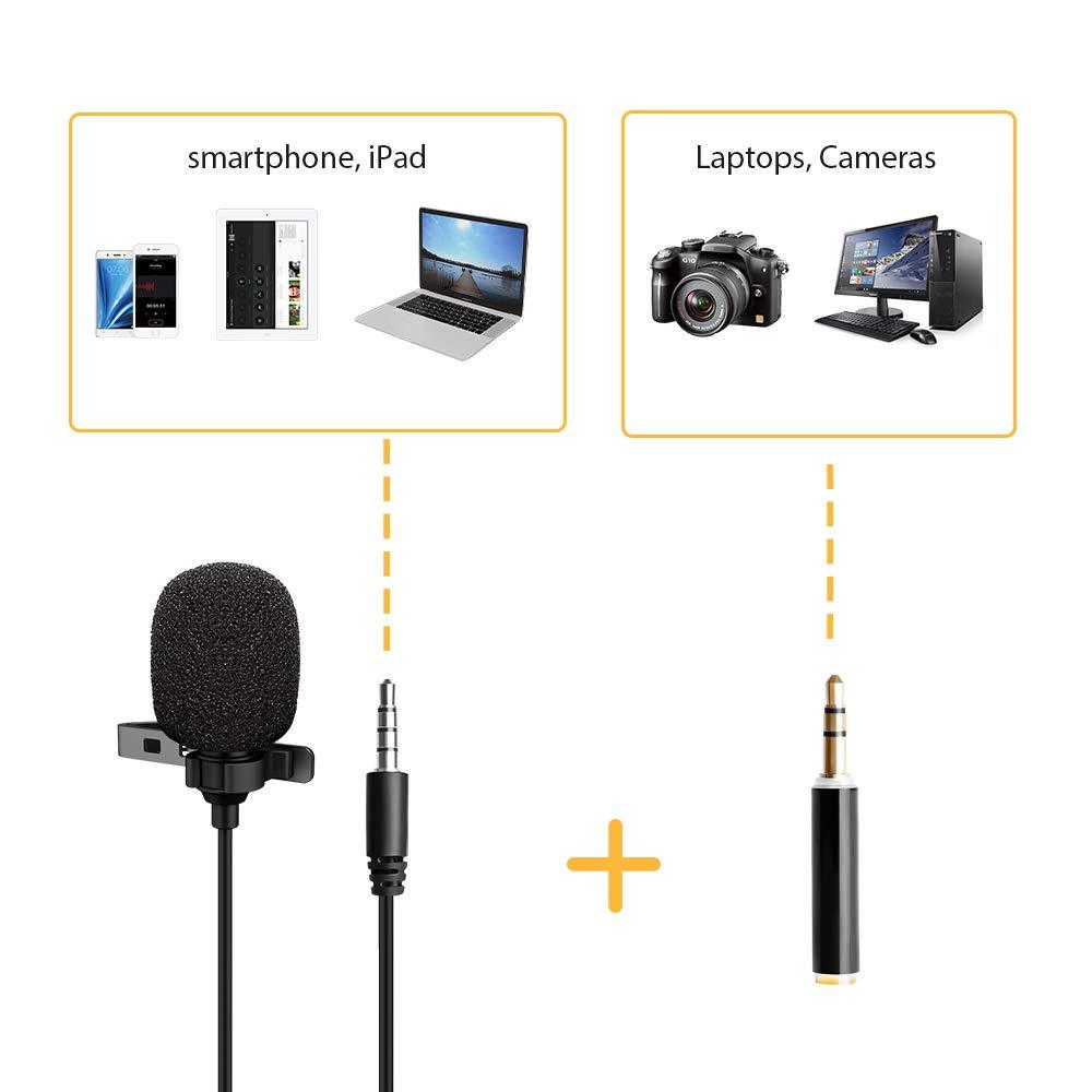 MAONO AU-400 Lavalier Auxiliary Omnidirectional Microphone (Black)