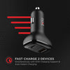 boAt Dual Port Qc-Pd 24W Fast Car Charger with 24W Fast Pd Charging & 18W Qc Charging Compatible with All Smartphones, Tablets & Laptops (Free Type C to Type C Cable), Black