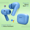 pTron Bassbuds Duo in-Ear Wireless Earbuds, Immersive Sound, 32Hrs Playtime, Clear Calls TWS Earbuds, Bluetooth V5.1 Headphone, Type-C Fast Charging, Voice Assist & IPX4 Water Resistant (Blue Matt) - Triveni World