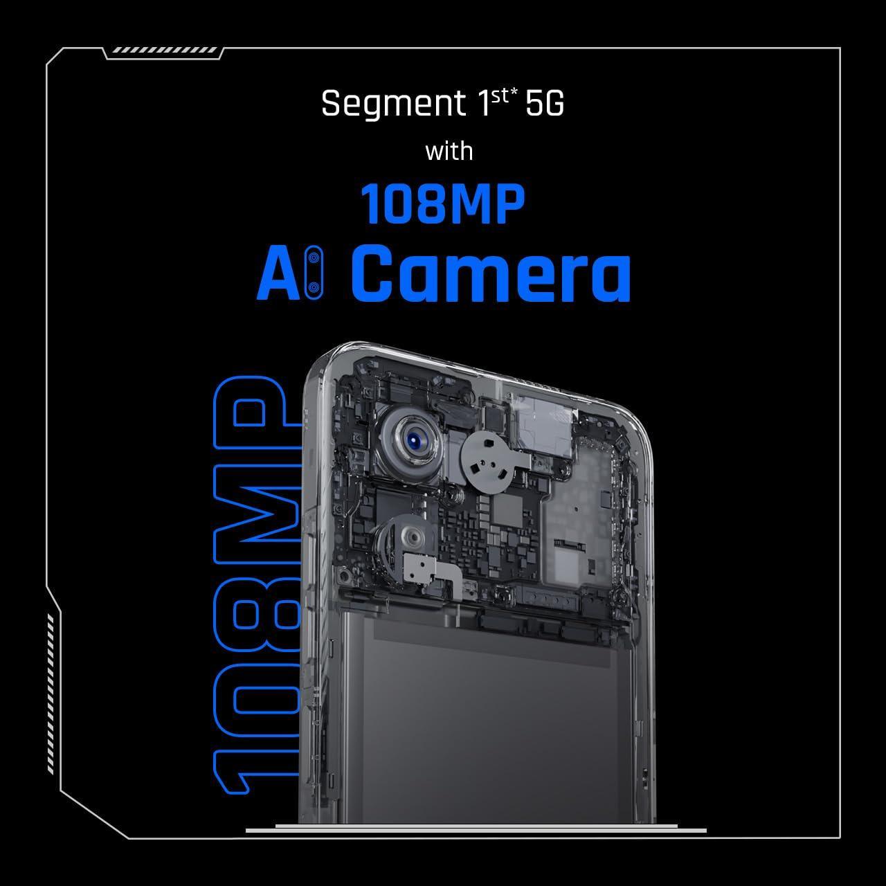 TECNO POVA 6 NEO 5G (Midnight Shadow, 8GB+256GB) | Advanced AI Features | 108MP Ultra Clear AI Camera | D6300 Powerful Processor | 5 Year Lag Free Fluency | 5000 mAh Battery | InBuilt Infrared and NFC