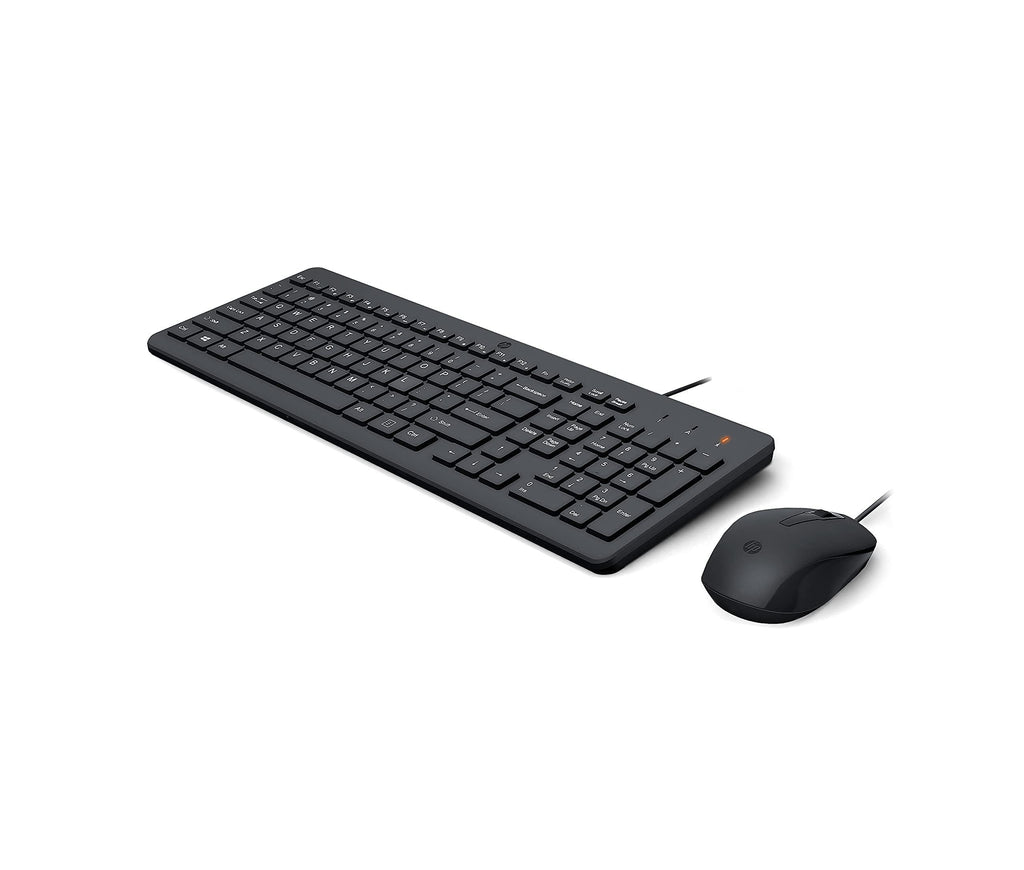 (Refurbished) HP 150 Wired Keyboard and Mouse Combo with 12 Shortcut Keys and USB Mouse with 1600 DPI (2