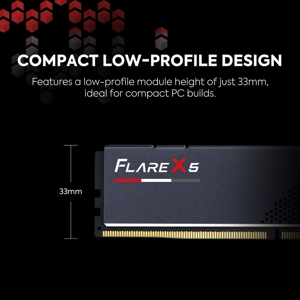 G.SKILL Flare X5 Series (AMD Expo) 64GB (2x32GB) DDR5 6000 Mhz CL30-40-40-96 1.40V Desktop Memory RAM - F5-6000J3040G32GX2-FX5