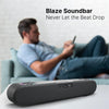 CrossBeats Blaze B24 Bluetooth Soundbar 24W, Gaming RGB Lights, AUX, Bluetooth, USB, FM & TWS I Fast SnapCharge Battery, Multiport Connectivity, BT Speaker for TV, Mobile, PC, Laptops, Tablets Black