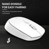 Portronics Toad 23 Wireless Optical Mouse with 2.4GHz, USB Nano Dongle, Optical Orientation, Click Wheel, Adjustable DPI(White)