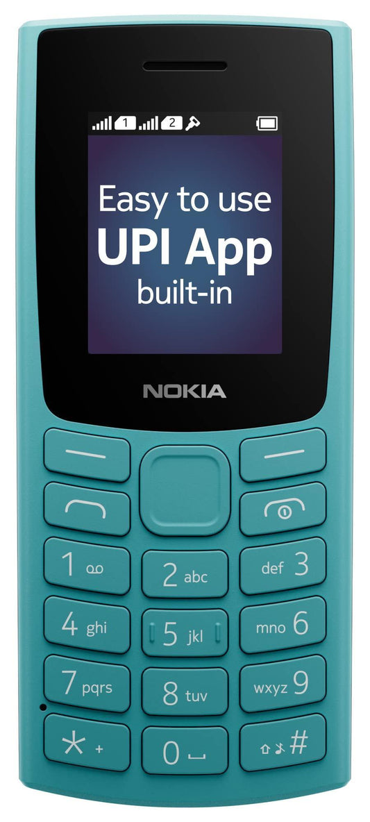 (Refurbished) Nokia All-New 105 Keypad Phone with Built-in UPI Payments, Long-Lasting Battery, Wireless FM Radio | Cyan - Triveni World