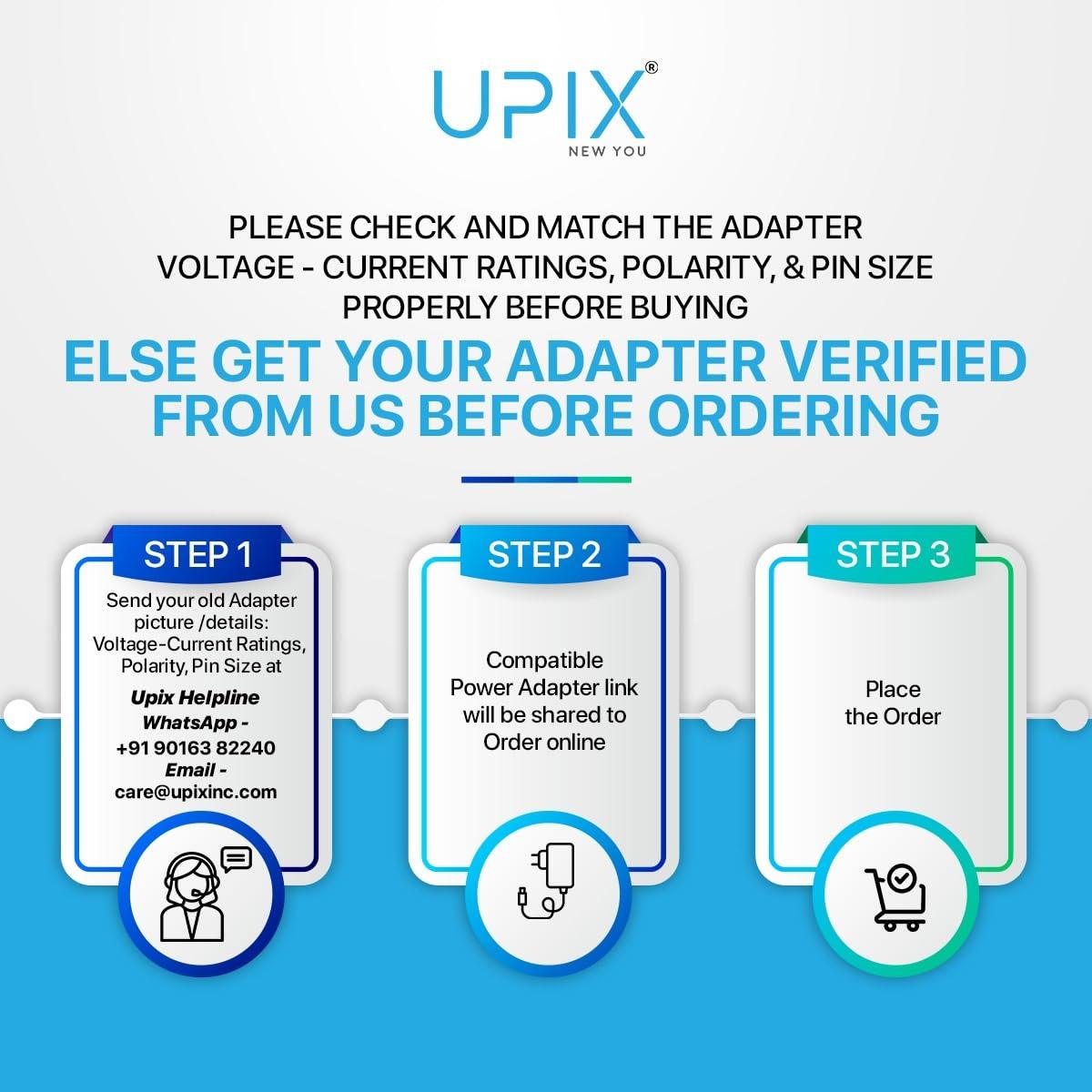 Upix Universal Travel Adapter with 125V 6A, 250V Surge/Spike Protected Electrical Plug (White)