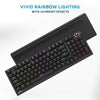 EvoFox Katana-X Mechanical Gaming Keyboard with Outemu Blue Switches | Vivid Rainbow Lighting with 13 Preset Effects | Dedicated Volume Controller | 25 Anti-Ghosting Keys | Windows Lock Key (Black)