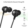 pTron Tangent Duo Bluetooth 5.2 Wireless in Ear Earphones with Mic, 24Hrs Playback, 13mm Driver, Deep Bass, Fast Charging Type-C Neckband, Dual Pairing, Voice Assistant & IPX4 Water Resistant (Black) - Triveni World