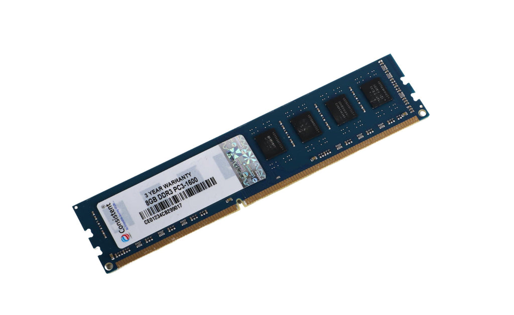 Consistent 8GB DDR3 1600MHz Desktop RAM (Memory) U-DIMM | Long-DIMM | DT PC3-1600 Single Channel Memory with 3 Years Manufacturer Warranty (Made in India)