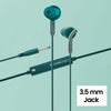 ZEBRONICS Zeb-Bro in Ear Wired Earphones with Mic, 3.5mm Audio Jack, 10mm Drivers, Phone/Tablet Compatible(Green)