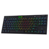 Redragon K621 Horus TKL RGB Mechanical Keyboard, 5.0 BT/2.4 Ghz/Wired Three Modes 80% Ultra-Thin Low Profile w/Dedicated Media Control & Linear Red Switches, Black