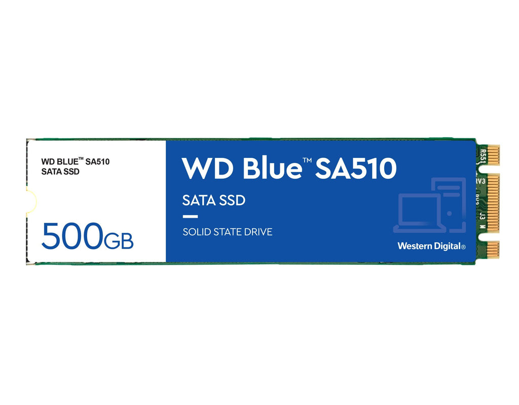 Western Digital WD Blue SA510 M.2 500GB, Up to 560MB/s, 2.5 Inch/7 mm, 5Y Warranty, Internal Solid State Drive (SSD) (WDS500G3B0B)