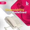 Beetel B17 Corded Landline Phone, Ringer Volume Control, LED for Ring Indication, Wall/Desk Mountable,Elegant Design,Clear Call Quality,Mute/Pause/Flash/Redial Function (Made In India)(Warm Grey)(B17)