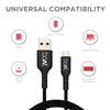 boAt Type C A325/A320 Tangle-free, Sturdy Type C Cable with 3A Rapid Charging & 480mbps Data Transmission(Black)