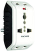 Anchor by Panasonic 6A 3 Pin Multiplug Travel Adapter with Universal Socket | 3 Pin Multi Plug Universal Socket (White)