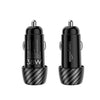 Amazon Basics 38W Mini Car Charger with Dual Output, Fast Charging (Type C 20W + Type A 18W) Compatible with All Smartphones (Black)