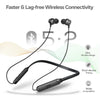 pTron Tangent Duo Bluetooth 5.2 Wireless in Ear Earphones with Mic, 24Hrs Playback, 13mm Driver, Deep Bass, Fast Charging Type-C Neckband, Dual Pairing, Voice Assistant & IPX4 Water Resistant (Black) - Triveni World