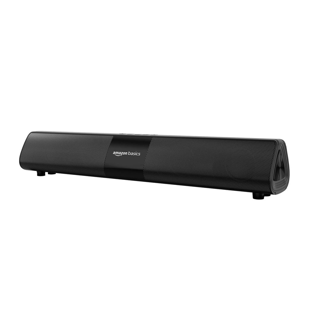 amazon basics 16W Bluetooth Soundbar Speaker with 2000mAh Battery | BT v5.3 | Aux/USB Port for Mobile, PC, Tablets, and Laptops (Black)