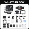 AKASO V50X 4K30fps WiFi Action Camera EIS Touch Screen 4X Zoom 131 feet Waterproof Supports External Mic Remote Control Helmet Accessories Camera