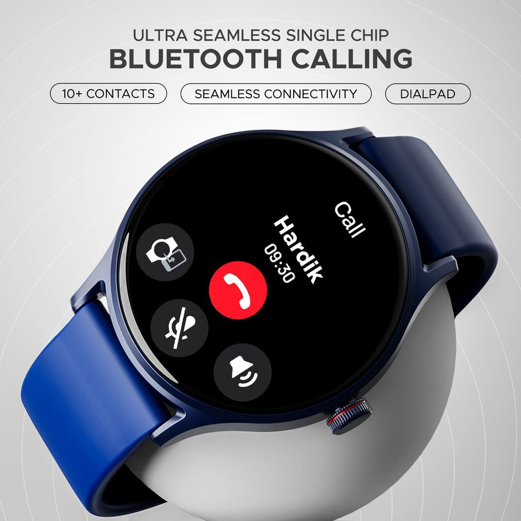 boAt Lunar Vista with 1.52" HD Display, Advanced Bluetooth Calling, Functional Crown,100+ Sports Mode, Always on Display, Heart Rate & Sp02 Monitoring, Smart Watch for Men & Women(Deep Blue) - Triveni World