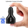 Dyazo 3 Port 36 W Fast USB Car Charger Qc Charging Compatible for Qualcomm 3.0 iPhone 11/12 / Max/Mini, Samsung Galaxy, Pixel, Vivo, Oppo, Mi & All Mobile Phone (Black)