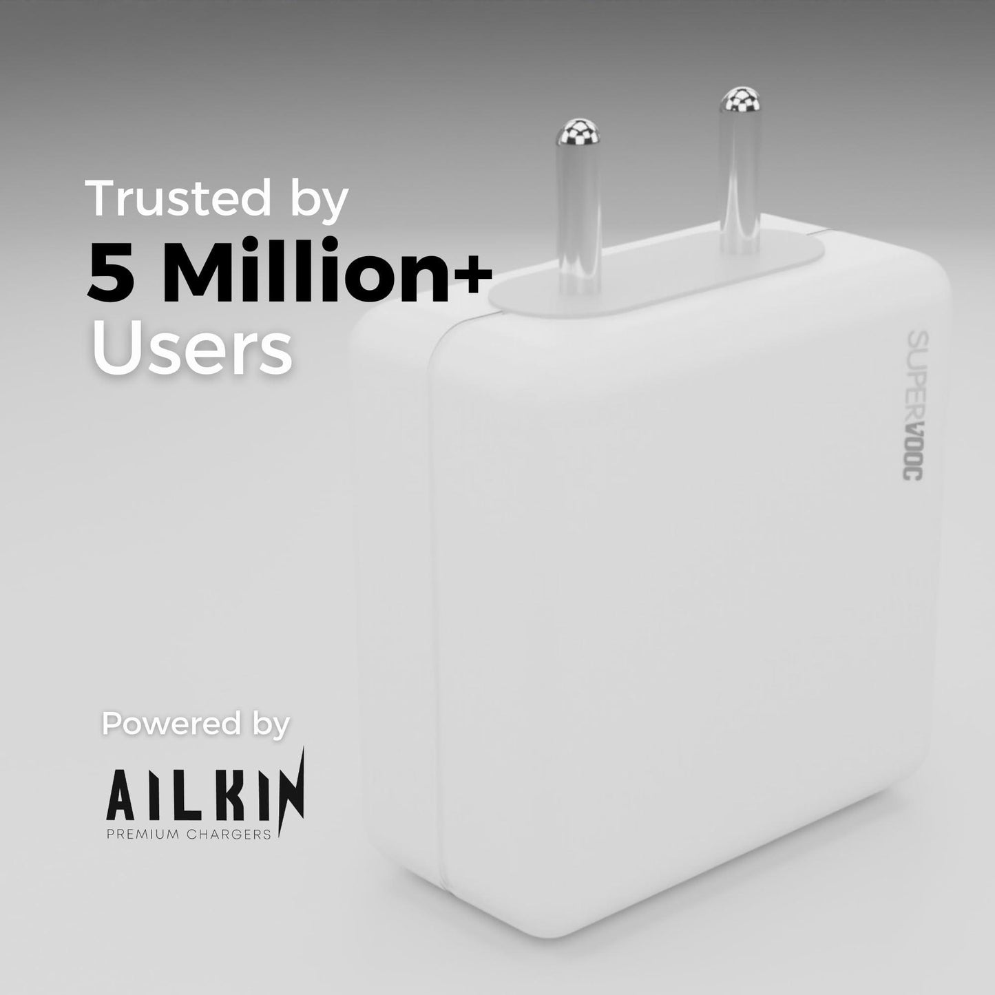 AILKIN Original SUPERVOOC 80W Ultra Fast Charger Adapter Only-True 80W PD Charging, Unleash True Power for OnePlus 12/12R/11/11R/10/10R, Nord CE 3 Lite 5G, Nord 2T 5G, Nord CE 2 Lite 5G, Nord 5G