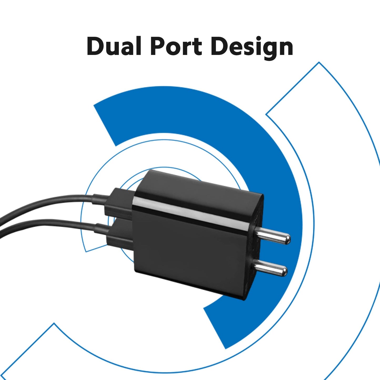 Mi USB 18W Dual Port Charger|Dual USB Port|Certified Qualcomm Quick Charge 3.0| Compatible for Mobile, Headphones, TWS, Game Console, Power Banks|Compatible for Redmi Phones as Well*