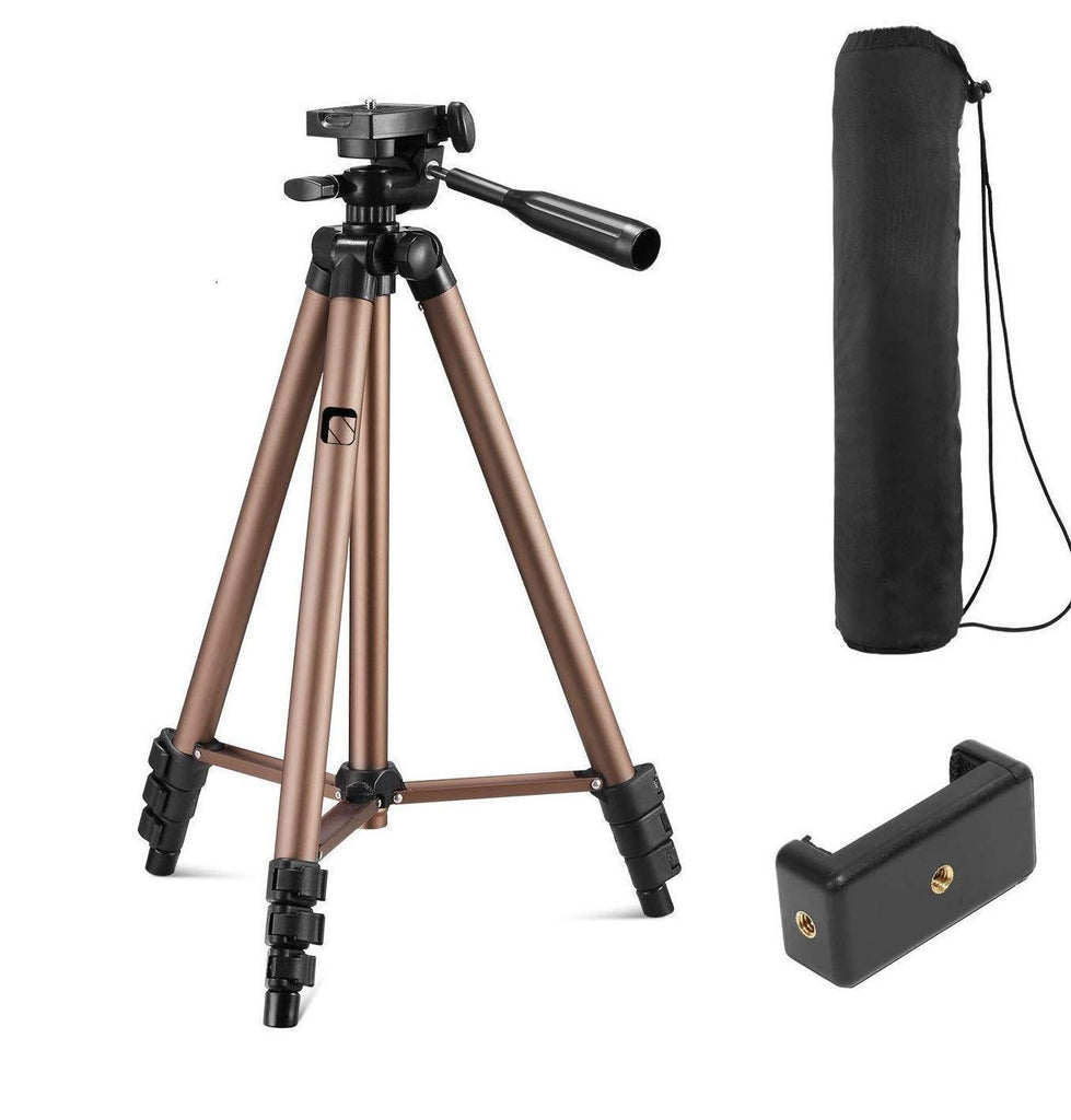 Syvo WT 3130 Aluminum Tripod (133CM), Universal Lightweight Tripod with Mobile Phone Holder Mount & Carry Bag for All Smart Phones, Gopro, Cameras