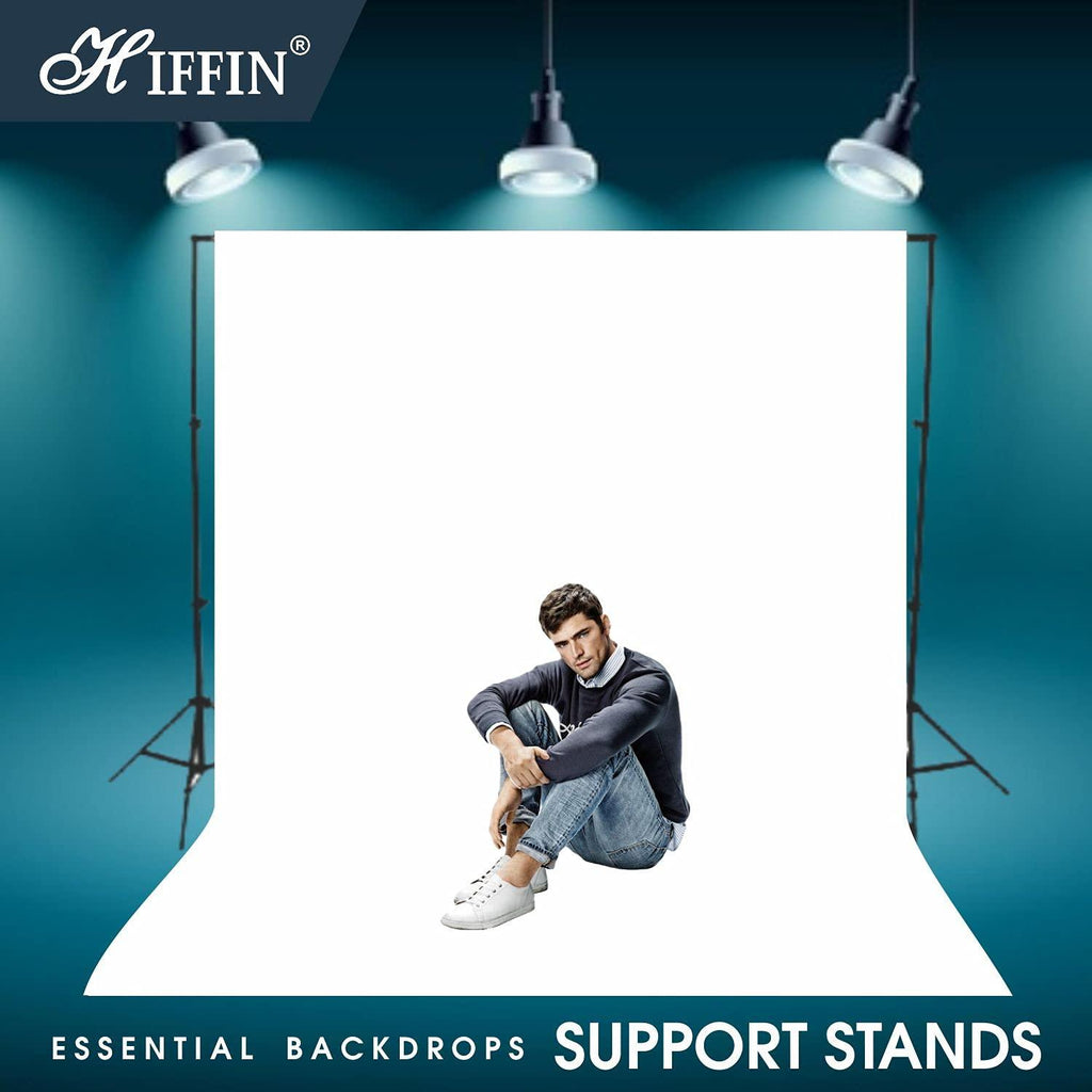 HIFFIN® Studio Background Support Kit for Backdrop Photography and Videography | Portable and Foldable Stand Kit with Carry Bag