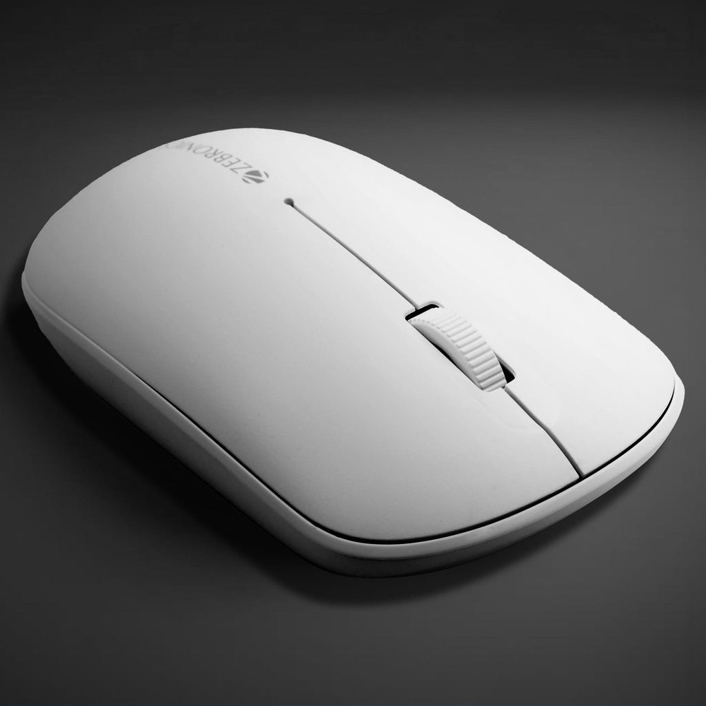 ZEBRONICS PULSE Wireless Mouse, Multi Connectivity, Dual Bluetooth, for Mac, Laptop, Computer, Tablet, 2.4GHz, 1200 DPI, Comfortable & Lightweight (White)