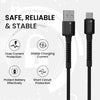 Portronics Konnect X USB to Type C Cable with 3A Output, Fast Charging & Data Transfer, Nylon Braided, Aluminium Alloy Shell, 1M Length compatible with Type C Smartphones(Black)