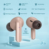 pTron Bassbuds Duo In-Ear Wireless Earbuds, Immersive Sound, 32H Playtime, Clear Calls TWS Earbuds, Bluetooth V5.1 Headphone, Type-C Fast Charging, Voice Assistant & IPX4 Water Resistant (Light Brown)