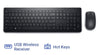 Dell KM3322W Wireless USB Keyboard and Mouse Combo, Anti-Fade & Spill-Resistant Keys, up to 36 Month Battery Life, 3Y Advance Exchange Warranty - Black