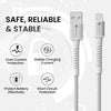 Portronics Konnect X USB to 8 Pin Cable with 3A Output, Fast Charging & Data Transfer, Nylon Braided, Aluminium Alloy Shell, 1M Length compatible with 8 PIN Devices(White)