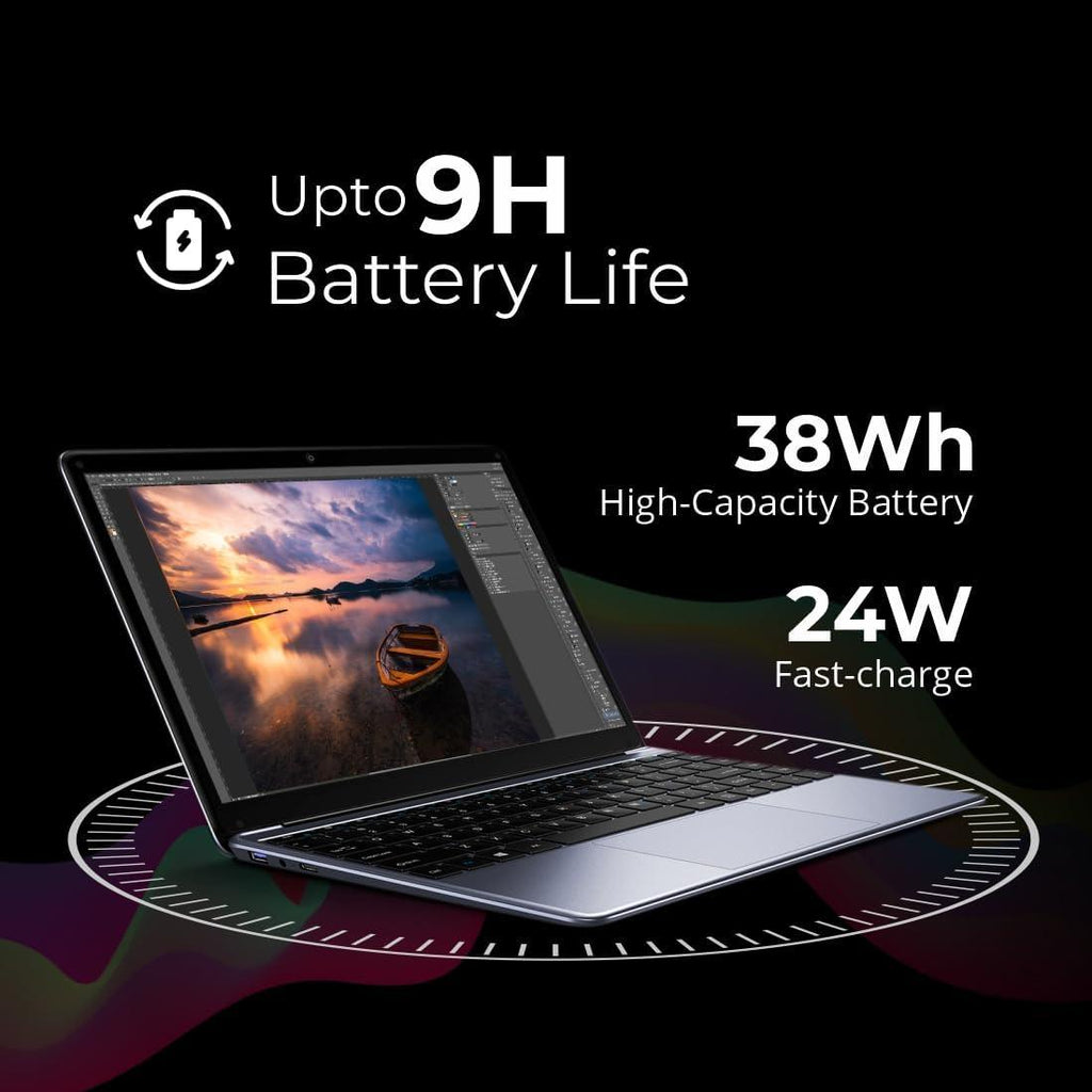 Chuwi HeroBook Pro 14.1'' Intel Celeron N4020 Laptop with 8GB RAM, 256GB SSD, Windows 11, 1TB Expand, FHD IPS, Ultra Slim, USB3.0, Mini-HDMI, Webcam