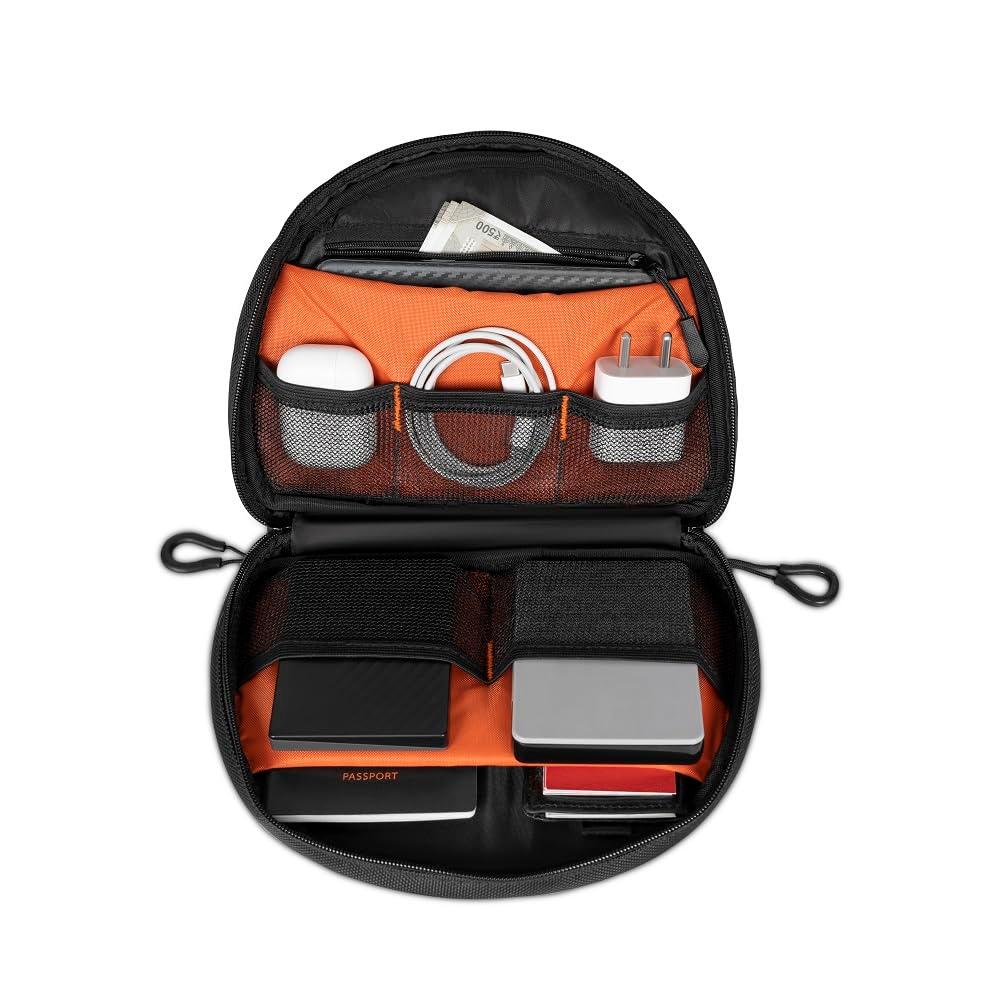 Urban Wolf Tech Pouch: The All-in-One Waterproof Travel Organizer for Cables, Adapters, Chargers, Power Banks, SD Cards, Hard Drives and other Tech essentials-Portable zippered Gadgets Organizer