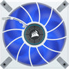 CORSAIR ML120 LED Elite, 120mm Magnetic Levitation Blue LED Fan with AirGuide, Single Pack - White Frame