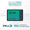 EVM 2TB 2.5 Inch SATA Internal SSD - Read: 550MB/s & Write: 500MB/s - SATA Solid-State Drive - 5Years Warranty (EVM25/2TB)