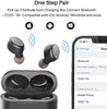 TOZO T6 True Wireless Earbuds Bluetooth 5.3 Headphones 45H Playtime with Wireless Charging Case, IPX8 Waterproof, OrigX Premium Sound Tech, Touch Control in-Ear Earphones Deep Bass with Mic Black