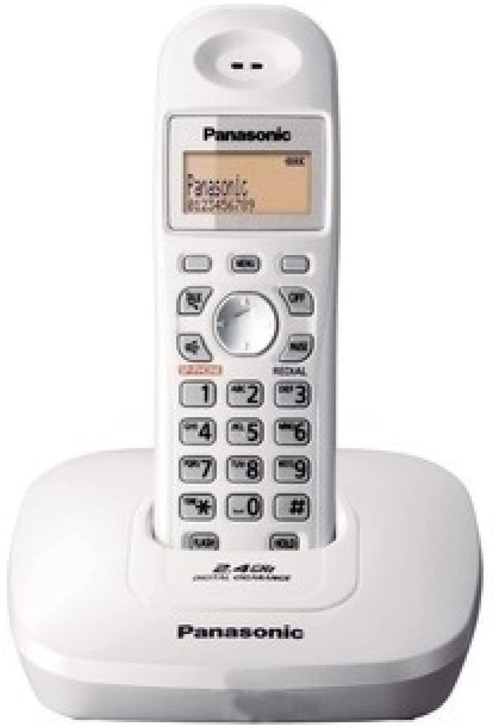 Panasonic Single Line 2.4 KX-TG3611SX Digital Cordless Landline Phone (White)