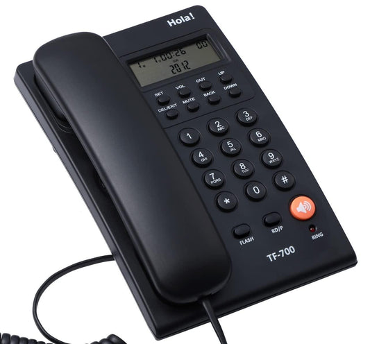 Hola ! Tf 700 Speaker Phone with Caller Id (Cli) and Two Way Speakerphone Function Supported by Date/Time Display (Black)