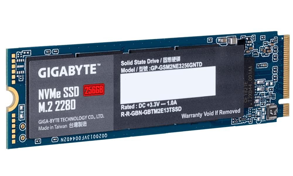 GIGABYTE NVME 256GB M.2 2280 PCIe Gen3 Internal Solid State Drive (GP-GSM2NE3256GNTD)