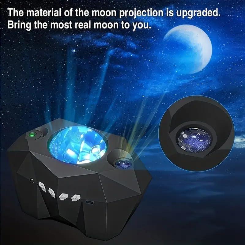 PIKOY Aurora Star Galaxy Projector with Bluetooth Speaker, Remote | Night Light for Bedroom, Kids | LED Starry Nebula Projector Lights | Room Decor, Party Atmosphere (HEXA-AURORA)