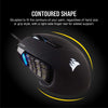 Corsair Scimitar RGB Elite, MOBA/MMO Gaming Mouse, Black, Backlit RGB LED, 18000 DPI, Optical (CH-9304211-AP)