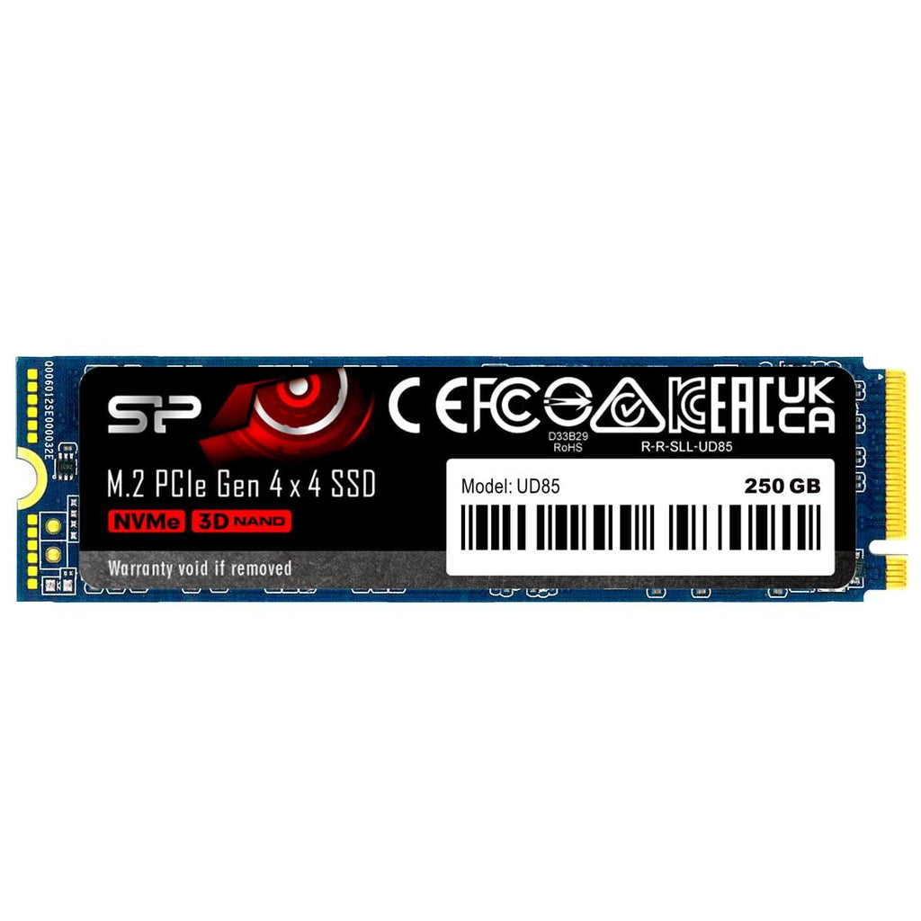 SP Silicon Power Ud85 250Gb Nvme Pcie 4.0 M.2 Ssd, Up to 3600Mb/S, 3D Nand M.2 2280 Pcie Gen4X4 Internal Solid State Drive for Desktop Laptop Pc Computer