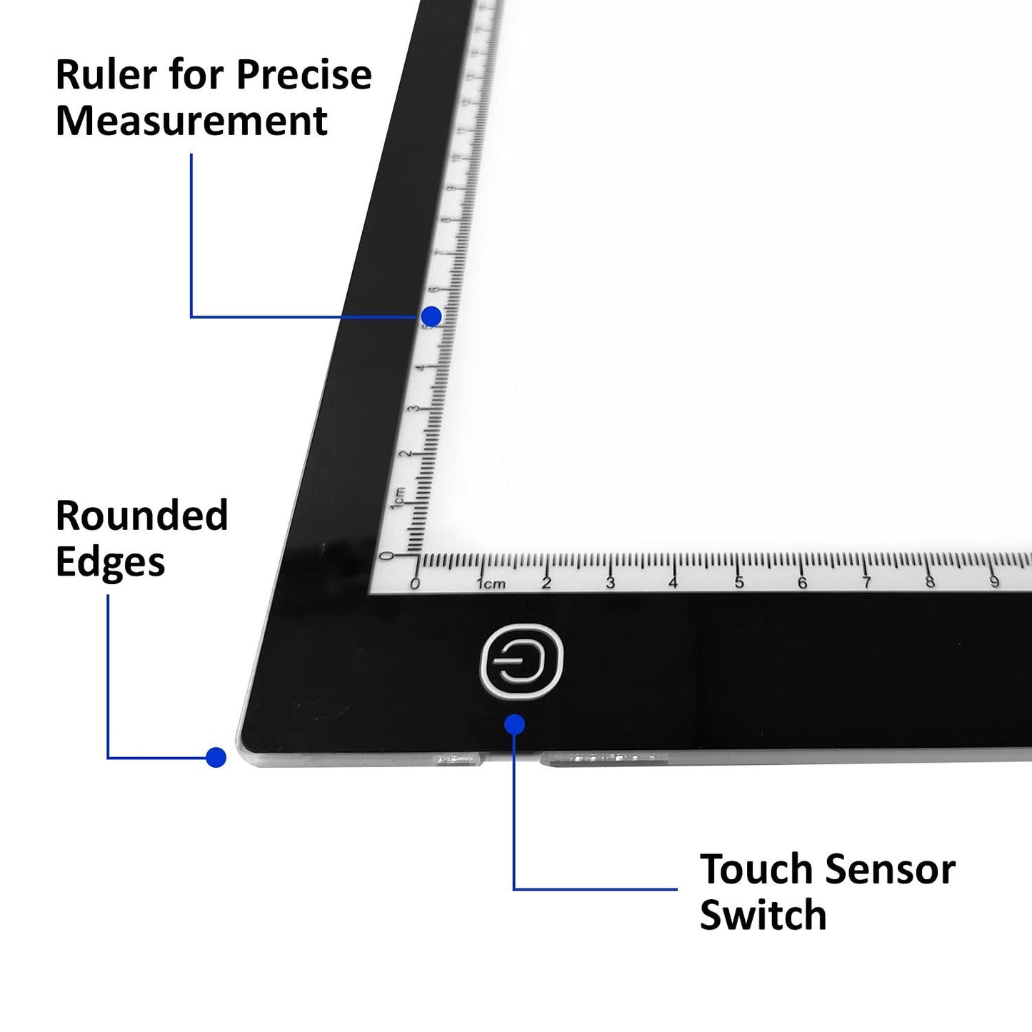 XECH Sketch Pad LED Drawing Board A3 Size X-Board Big Tracing Boards For Kids Artists Students USB Powered with Adjustable Brightness & Touch Sensors Xray View Box Light Board for Doctors (A3 Size) (White)